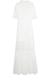 MCQ BY ALEXANDER MCQUEEN Guipure lace-trimmed gauze maxi dress