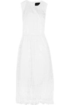 SIMONE ROCHA Ruffle-trimmed broderie anglaise cotton-blend midi dress