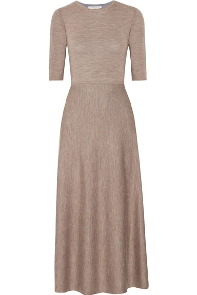 Gabriela Hearst Seymore Reversible Wool-blend Midi Dress