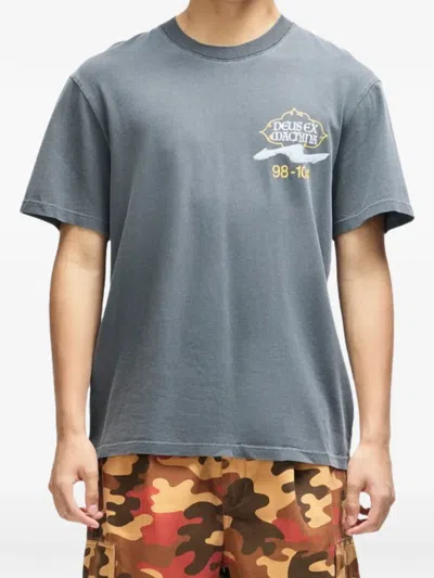 Deus Ex Machina Easy Peacey Stone-washed T-shirt In Gray