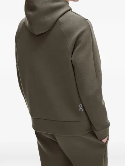 On Focus Tech Hoodie In Brown