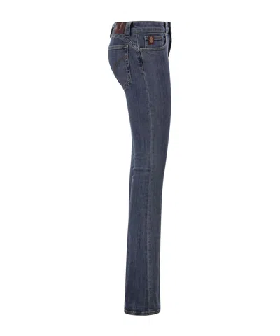 Dondup Flared Stretch Jeans In Blue
