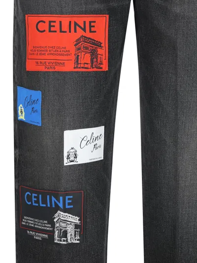 Celine Belt-loop Jeans In Black