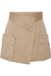 MONSE Cotton-canvas wrap mini skirt