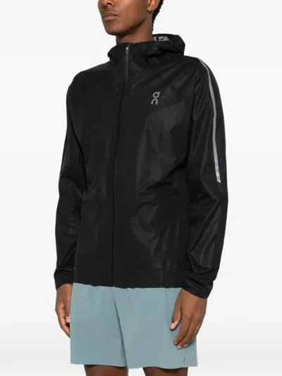 On Logo-detail Performance Jacket In Black