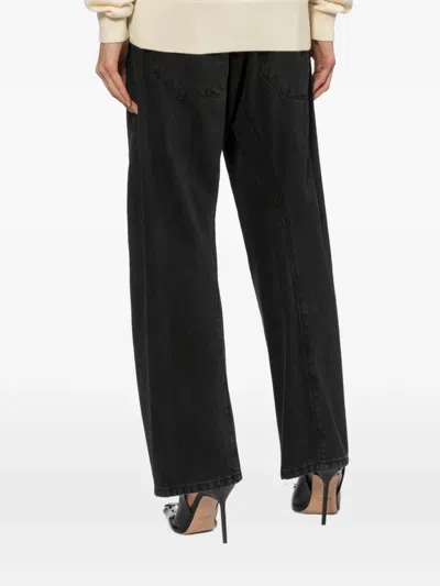 System Structured O-line Raw Jeans In Black