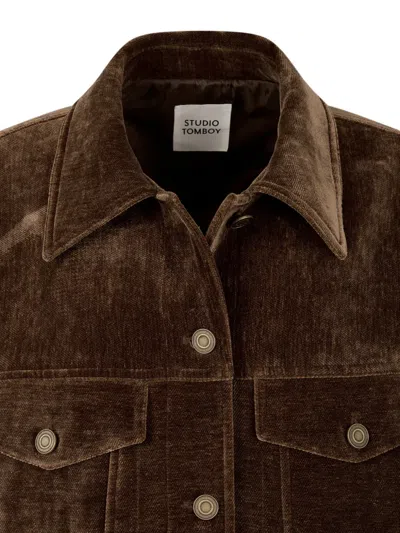 Tomboy Button-up Jacket In Brown | ModeSens