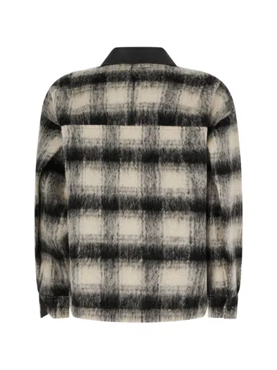 Entire Studios Check-pattern Wool-blend Shirt Jacket In Multi