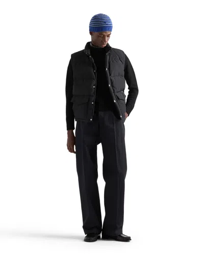 Prada Technical Fabric Down Vest In Black