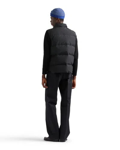 Prada Technical Fabric Down Vest In Black