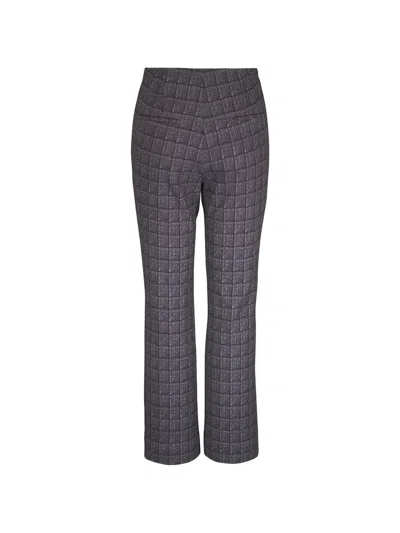 Odeeh Check-pattern Straight-leg Trousers In Gray