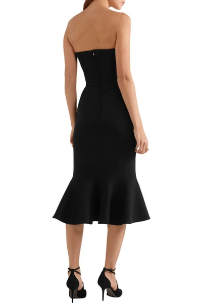 Shop Dolce & Gabbana Stretch-wool Crepe Midi Dress