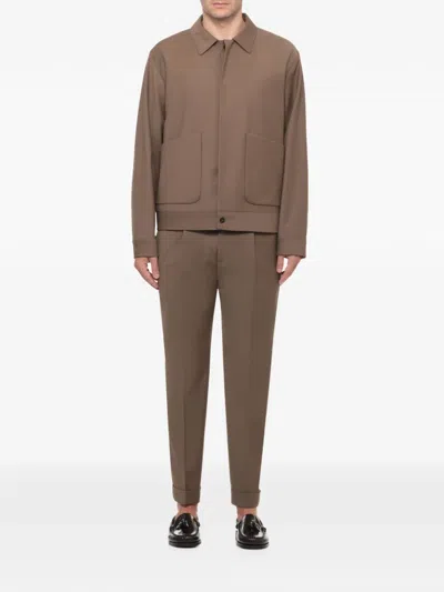 Devore Patch-pocket Jacket In Brown