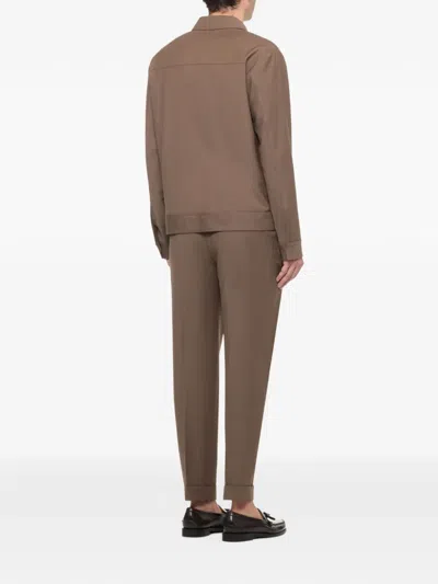 Devore Patch-pocket Jacket In Brown