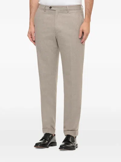 Devore Turn-up Cuff Trousers In Multi