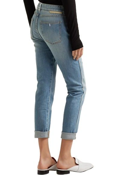 Shop Stella Mccartney All Is Love Embroidered Mid-rise Skinny Jeans