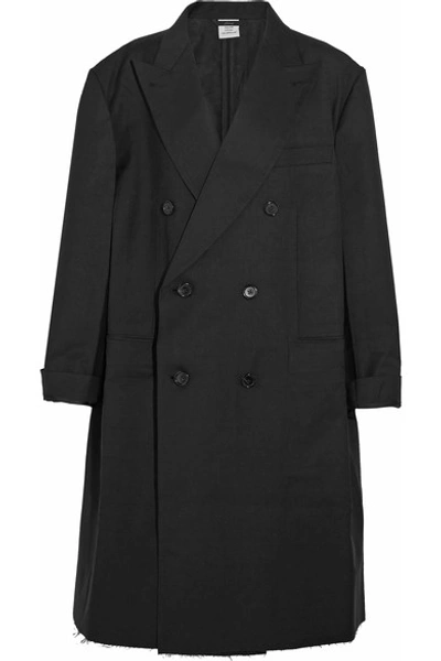 Vetements + Brioni Oversized Double-breasted Wool Coat In Black