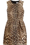 RED VALENTINO Leopard lamé-jacquard mini dress