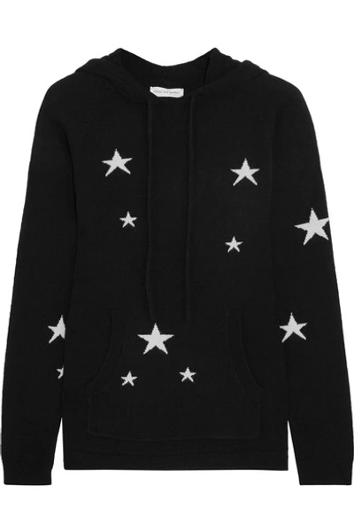 Chinti & Parker Hooded Star-intarsia Cashmere Sweater In Blackcream