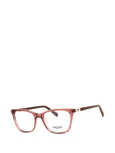 Nine West Rectangle-frame Glasses In Pink