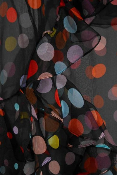 Shop Givenchy Ruffled Polka-dot Silk-chiffon Dress