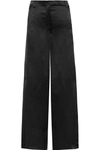 VALENTINO Hammered-satin wide-leg trousers