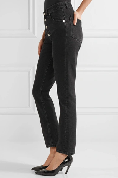 Shop Balenciaga Tube High-rise Straight-leg Jeans