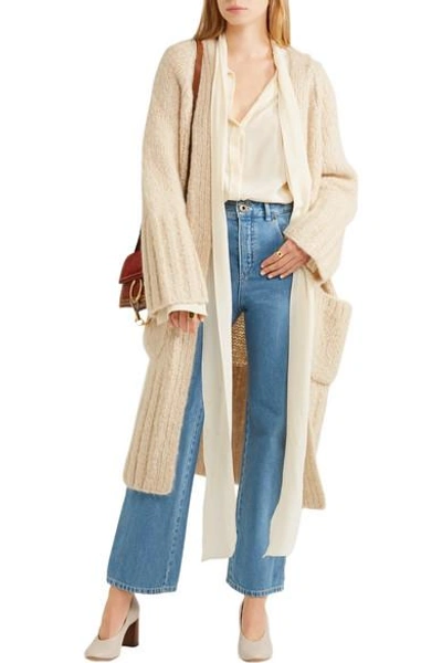 Shop Chloé Scalloped High-rise Flared Jeans