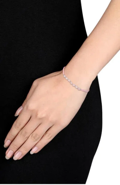 Delmar Ruby Beaded Adjustable Bracelet In Pink