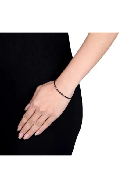 Delmar Ruby Beaded Adjustable Bracelet In Black