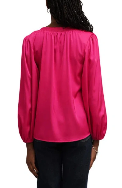 Sunny Leigh Solid Tie Blouse In Pink