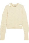 TOPSHOP UNIQUE Cutout cable-knit sweater