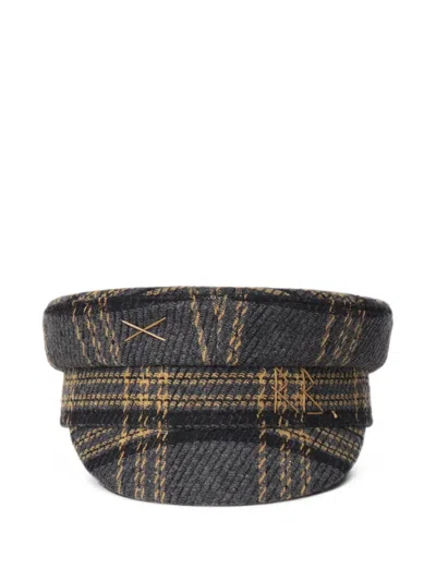 Ruslan Baginskiy Baker Boy Check-pattern Hat In Multi