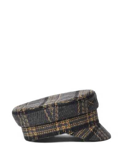 Ruslan Baginskiy Baker Boy Check-pattern Hat In Multi