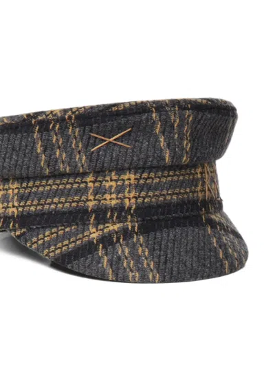 Ruslan Baginskiy Baker Boy Check-pattern Hat In Multi