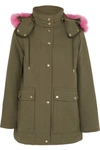 J.CREW Collection faux fur-trimmed cotton-canvas parka