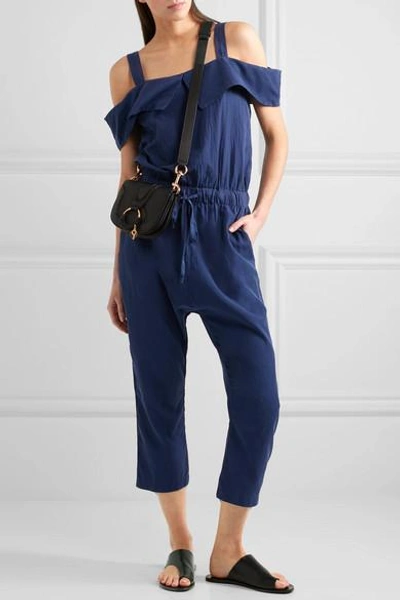 Shop Clu Cutout Silk And Cotton-blend Jumpsuit
