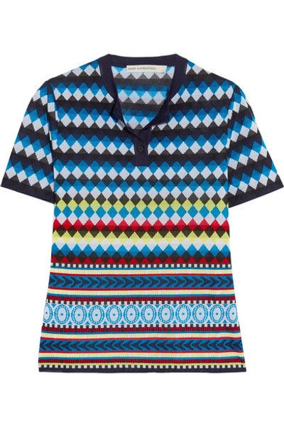 Shop Mary Katrantzou Clio Jacquard-knit Top