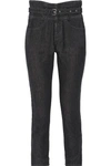 ISABEL MARANT Evera belted high-rise straight-leg jeans