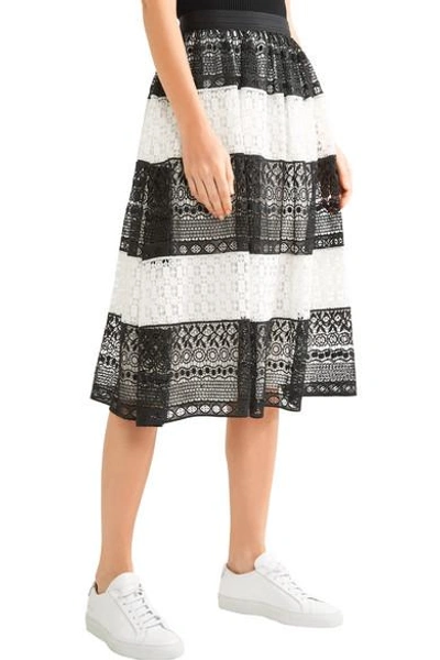 Shop Alice And Olivia Birdie Crocheted Lace Skirt