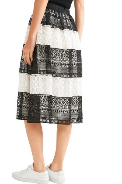 Shop Alice And Olivia Birdie Crocheted Lace Skirt