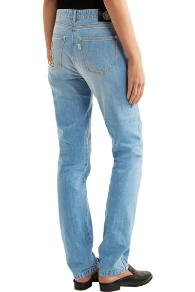 Shop Kenzo Appliquéd Slim Boyfriend Jeans