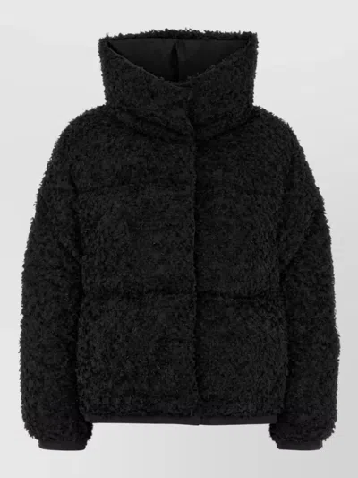 Moncler Black Boucle Loop Sittelles Mini Down Jacket In Multi