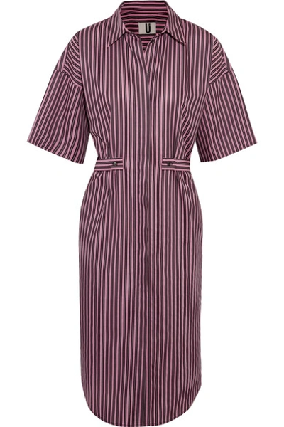 Topshop Unique Tiller Oversized Striped Cotton Shirt Dress