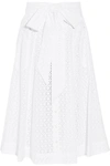 LISA MARIE FERNANDEZ Broderie anglaise cotton midi skirt