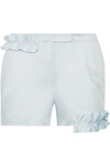 PASKAL Ruffle-trimmed cotton-blend shorts
