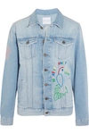MIRA MIKATI Candy embroidered embellished denim jacket