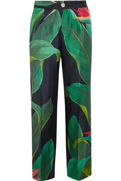 F.r.s For Restless Sleepers Crono Printed Silk-twill Pants