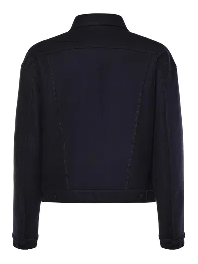 Dsquared2 Button-up Wool Jacket In Blue