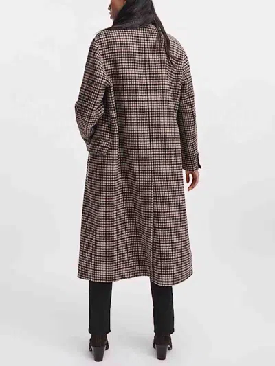 Rag & Bone Check-pattern Double-breasted Coat In Brown